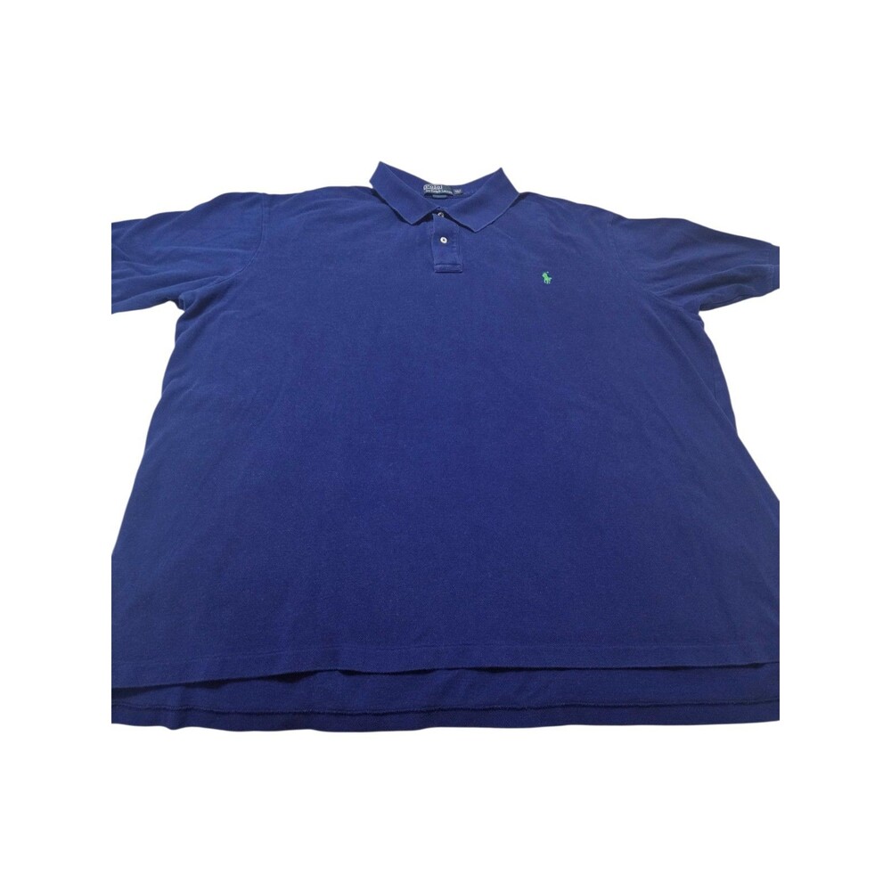 Polo Ralph Lauren Shirt Mens 2XLT Navy Lime Green Pony Preppy Tall G6.1 - Picture 10 of 10